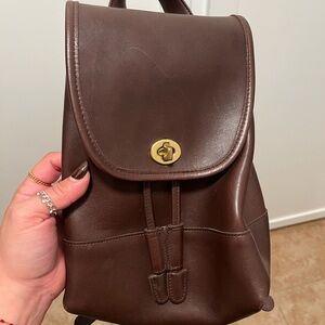 Classic Brown Leather Backpack